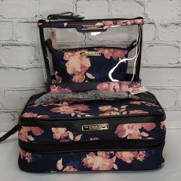 'VICTORIA'S SECRET' COSMETIC BAG'S COMPLETE 3-PIECE TRAVEL SET - Picture 16 of 16